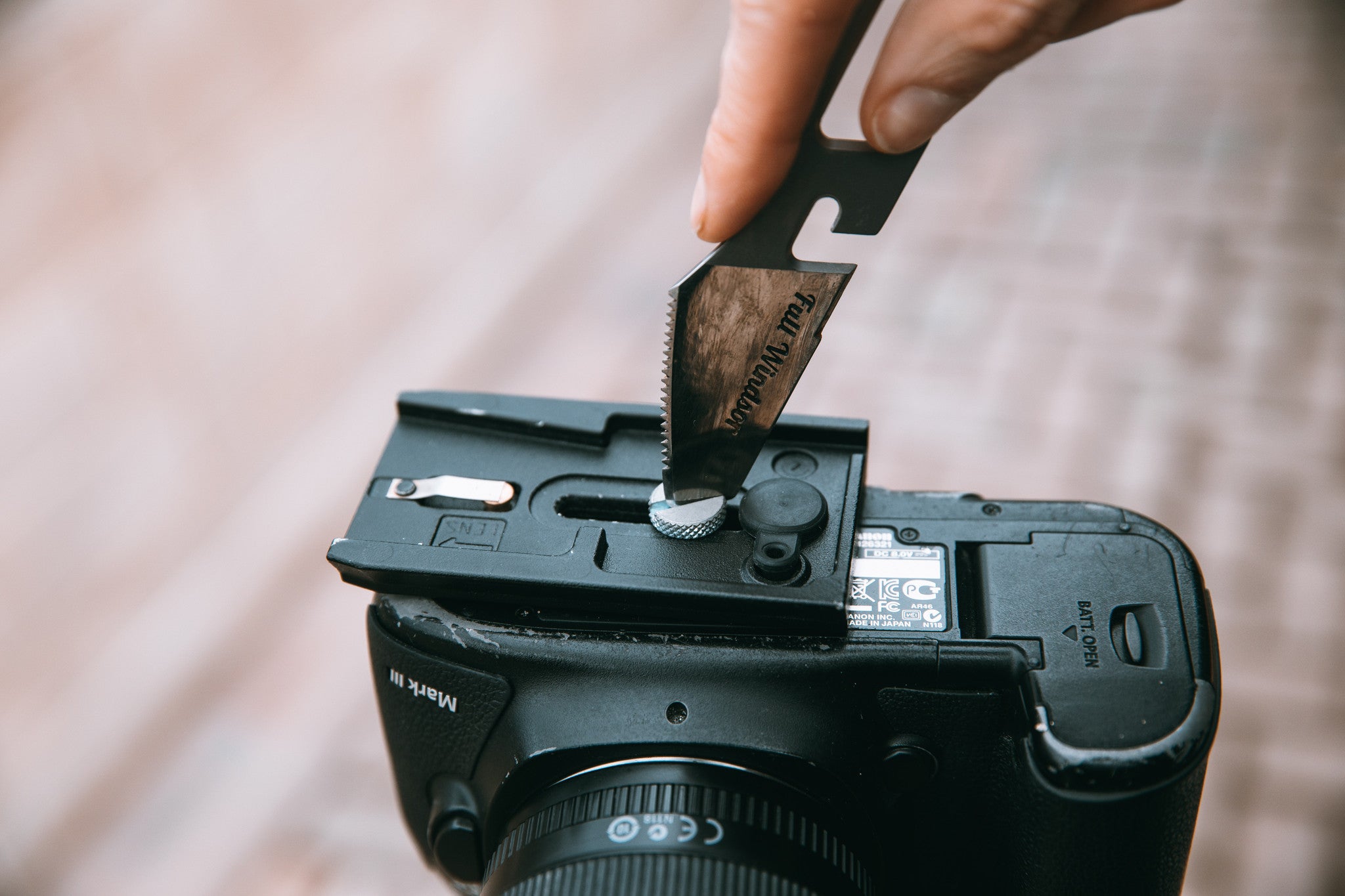 screw driver function of Full Windsor the muncher titanium camping multi tool being used