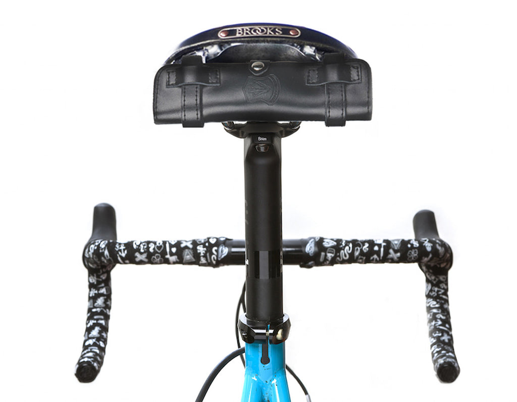 the nutter cycle multi tool strapped underneath a brooks saddle